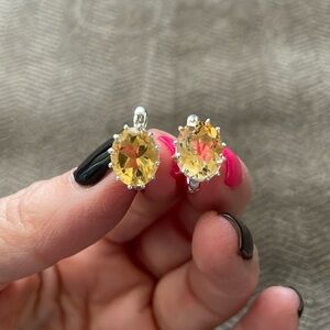 Sterling Silver Gorgeous Citrine Earrings - NEW